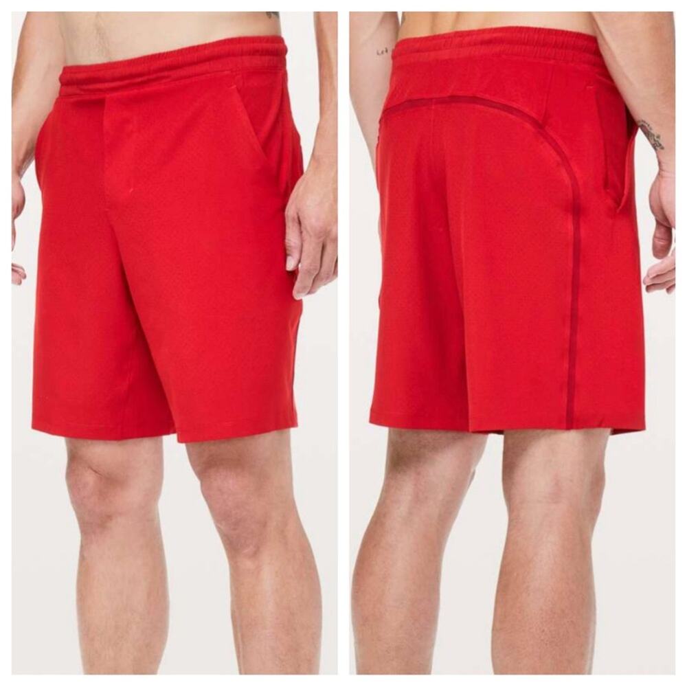 Lululemon | Men’s Pace Breaker Short Lined Perforated 9" Dark Red Athletic Mesh